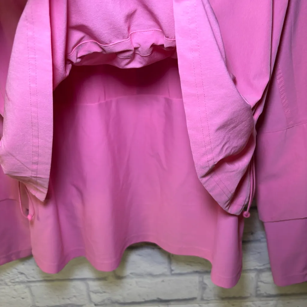 Sweaty Betty Fast Lane Peplum Running Jacket size 12 Pink layered thumbholes - Image 12