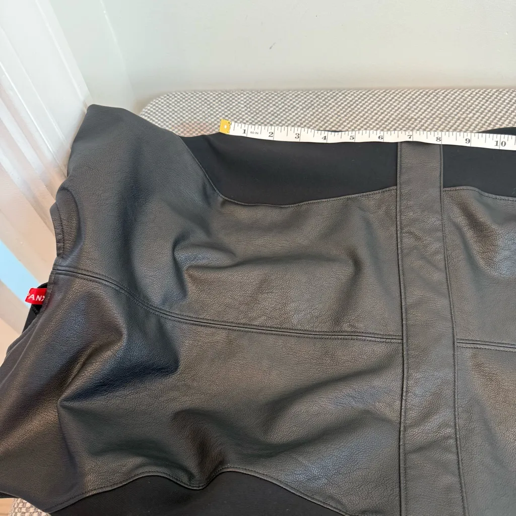 SPANX Leather-Like Combo Fitted Dress - Classic Black Size M - Image 14