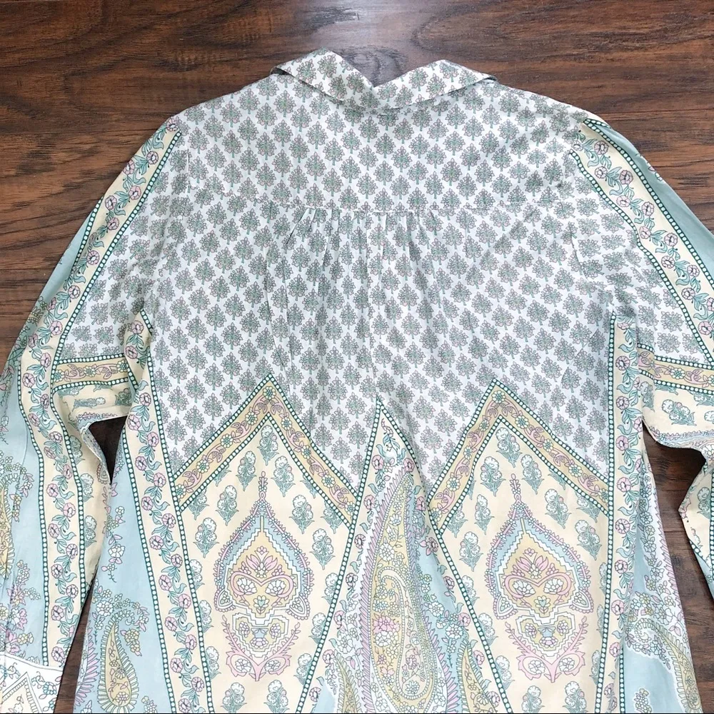 Soft Surroundings • Tabitha paisley tunic floral print pastel cotton popover - Image 11