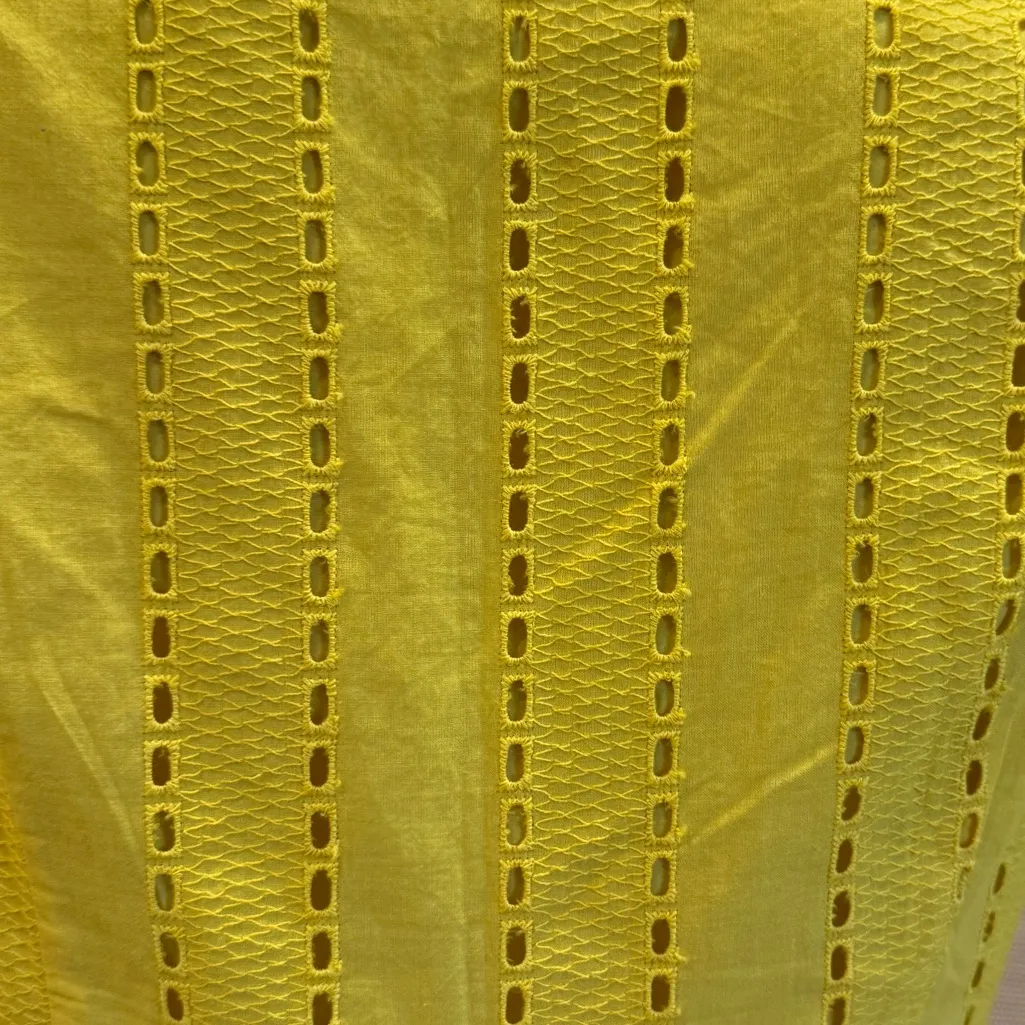 Cupshe Vibrant Yellow Eyelet Mini Dress - Image 6