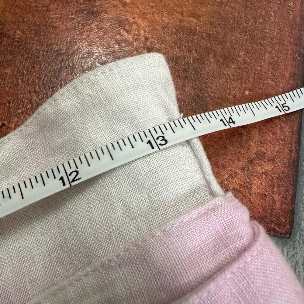 Solid & Striped 100% Linen Shorts w/ Belt - Image 5