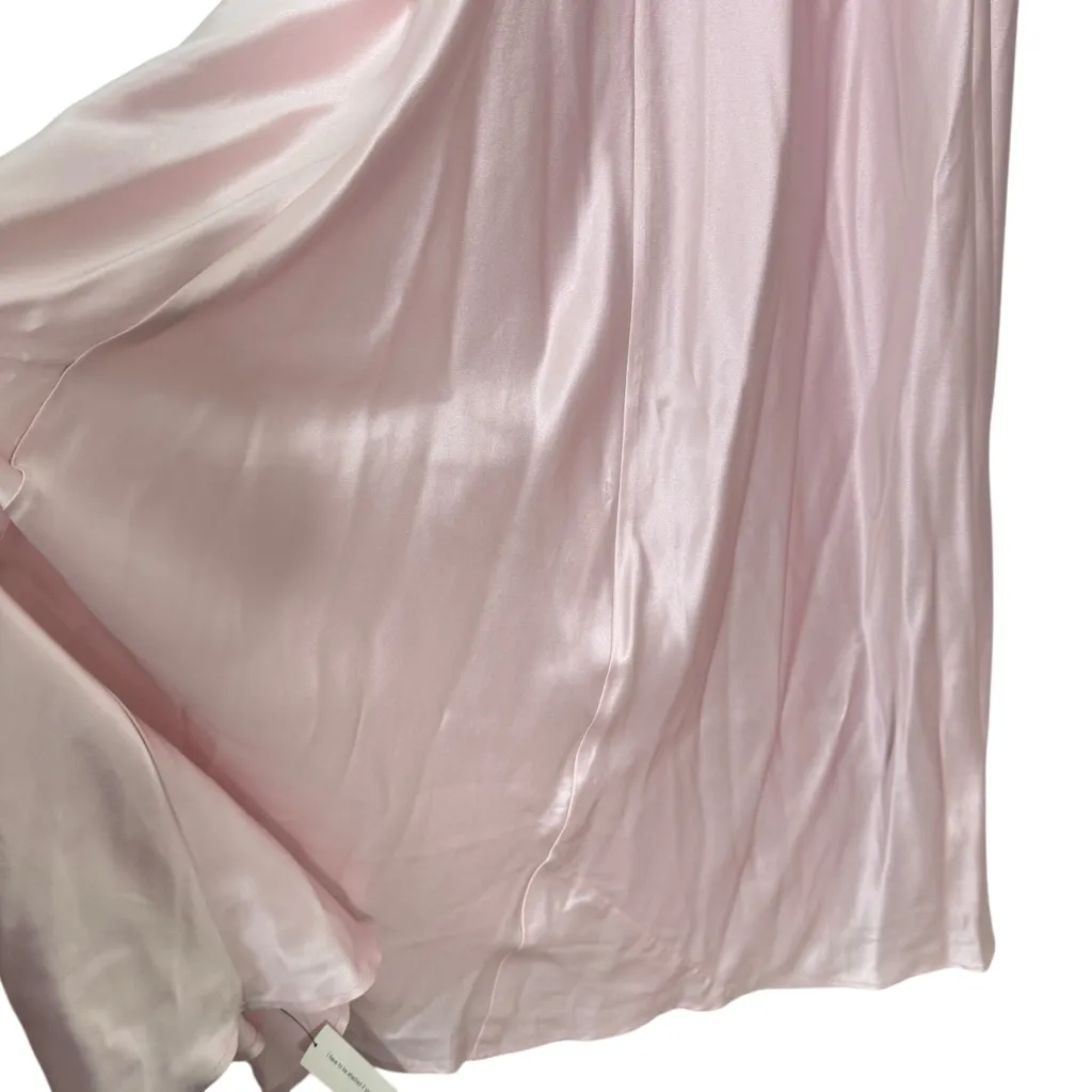 NEW Reformation Pernille Silk Dress Light Pink Cherry Blossom - Image 7