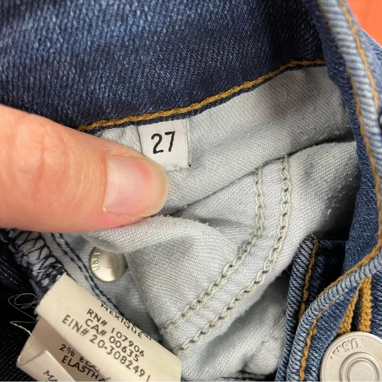 Hudson Womens Blue Mid Rise Skinny Jeans Womens 27 Denim Medium Wash Blue Ankle - Image 12