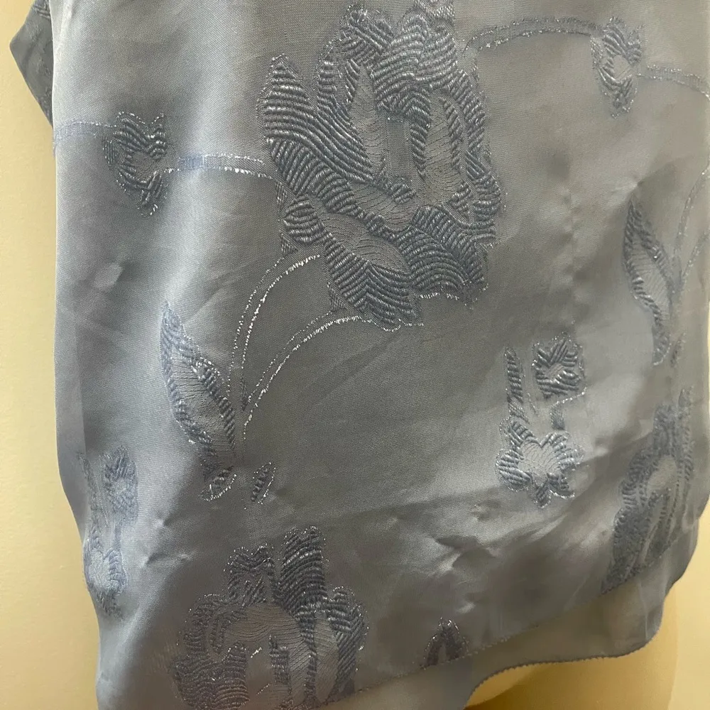 Blue on Metallic Blue Floral Camisole - Image 6