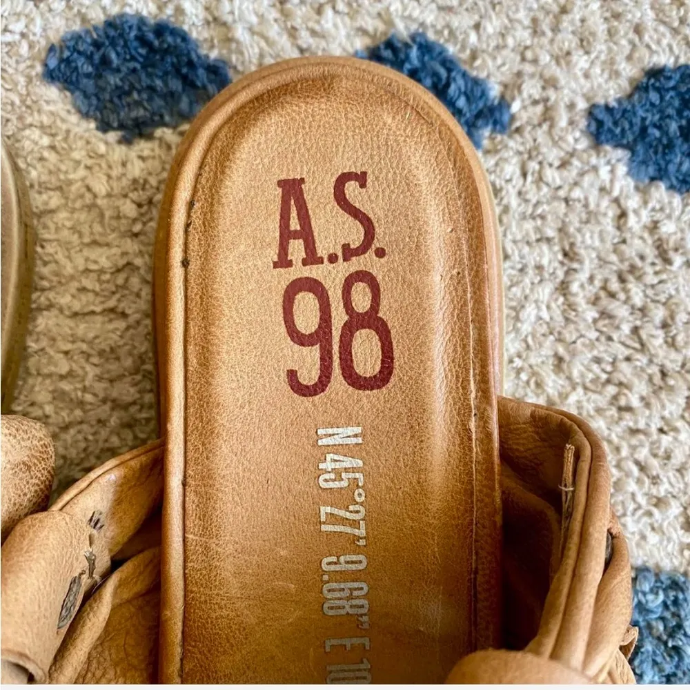 A.S.98 Purt sling back in tan leather size 40 us 9 - Image 11