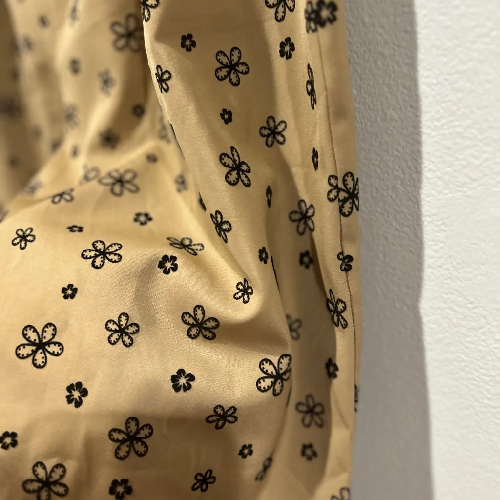 Floral Print Tan Pants - Image 4