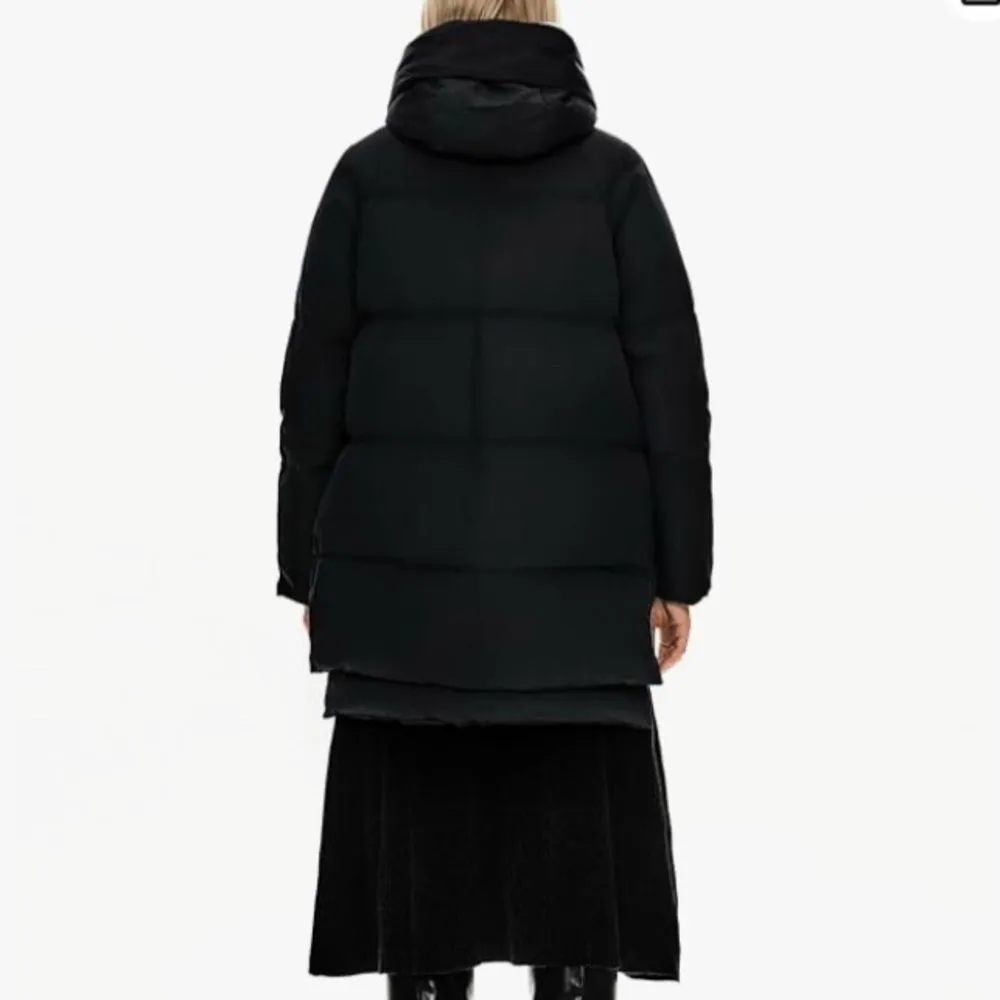 SOLD Women's Thickened Down Jacket Coat, Black, Size Large, NWT Black - Image 3