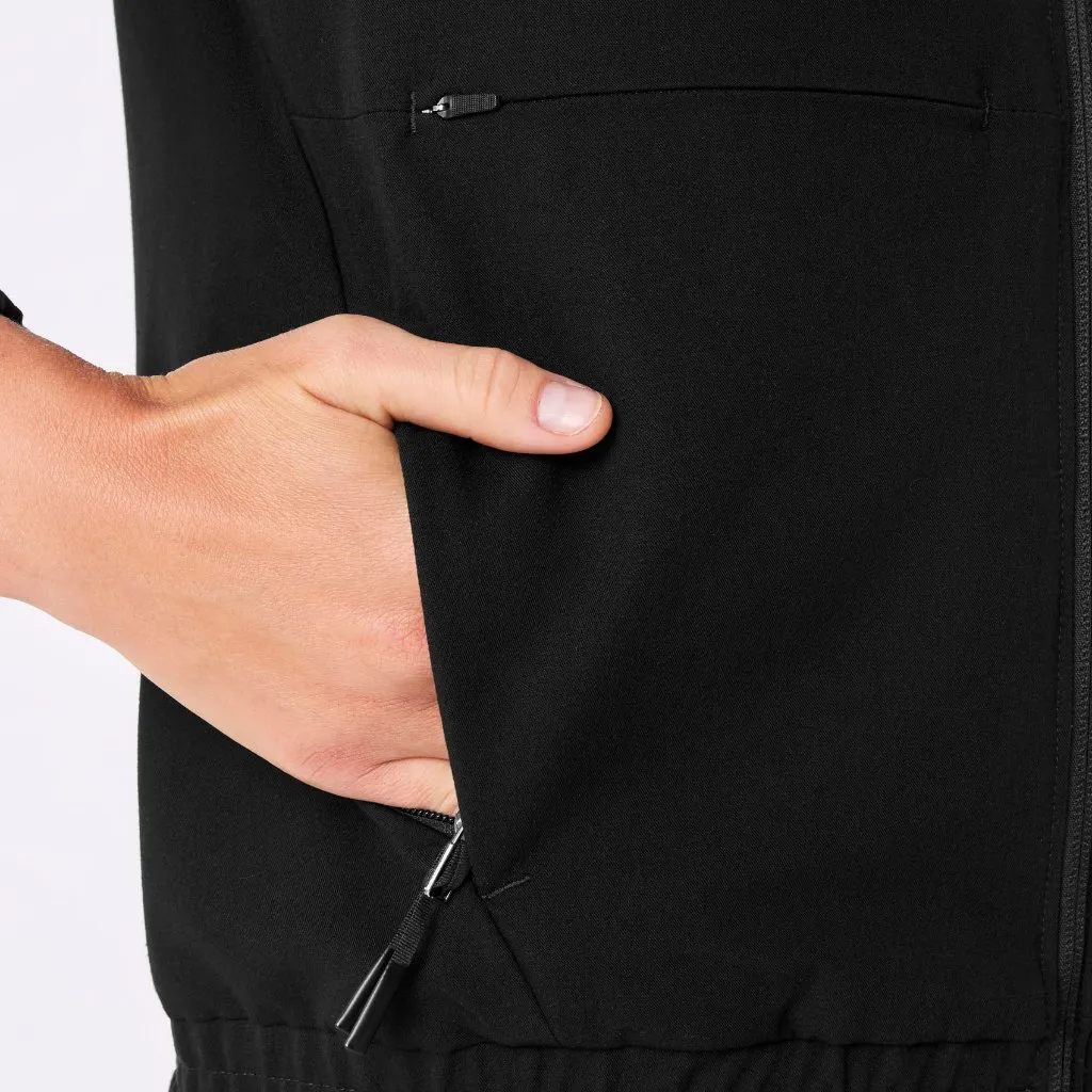 Figs Sydney Scrub Jacket in Black, Size Small - Image 5