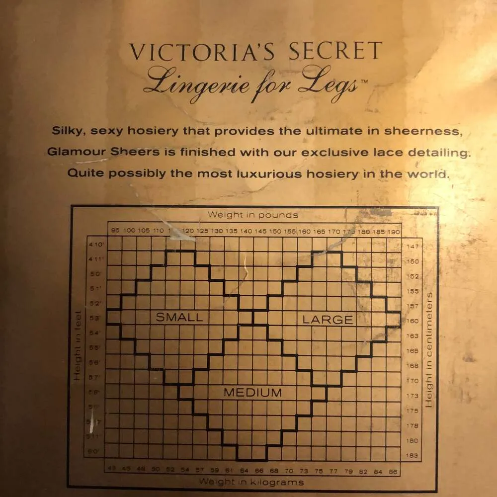 NWT Vintage Victoria's Secret Glamour Sheers Lace Top Thigh Highs size medium - Image 5