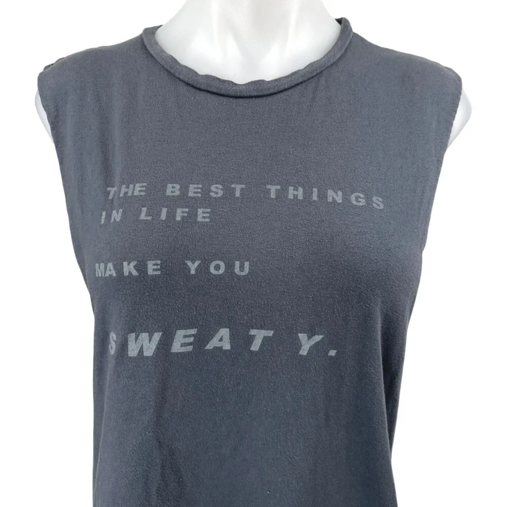 Good hYOUman Women's Gray Statement Sweaty Muscle Cami Camisole Tank Top Size M - Image 3