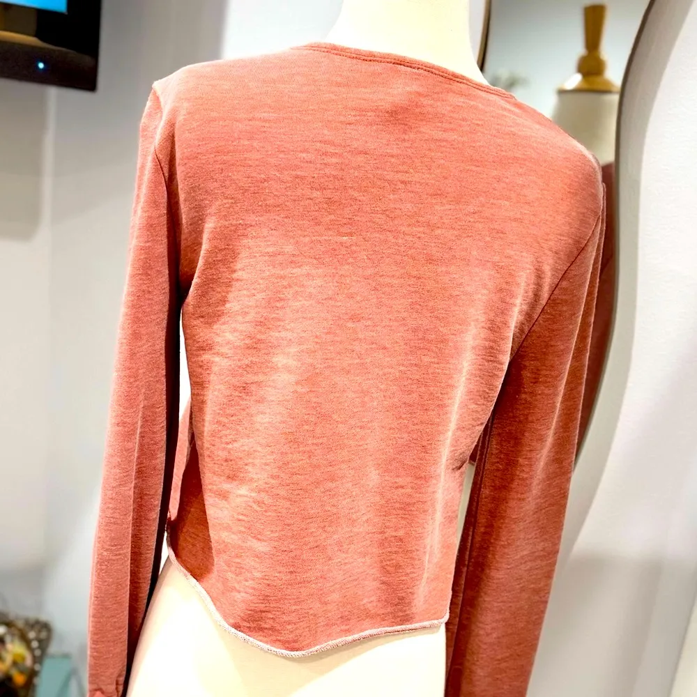 Alternative Apparel Boho Bell Sleeve Crop Sweatshirt - Image 5