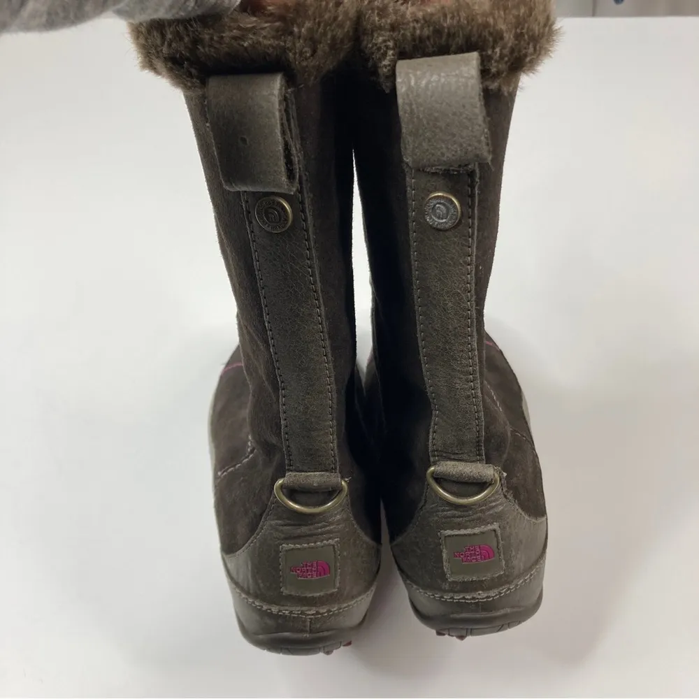 The North Face | Brown Primaloft 200 Gram Insulation Suede Abby Winter Boots - Image 6
