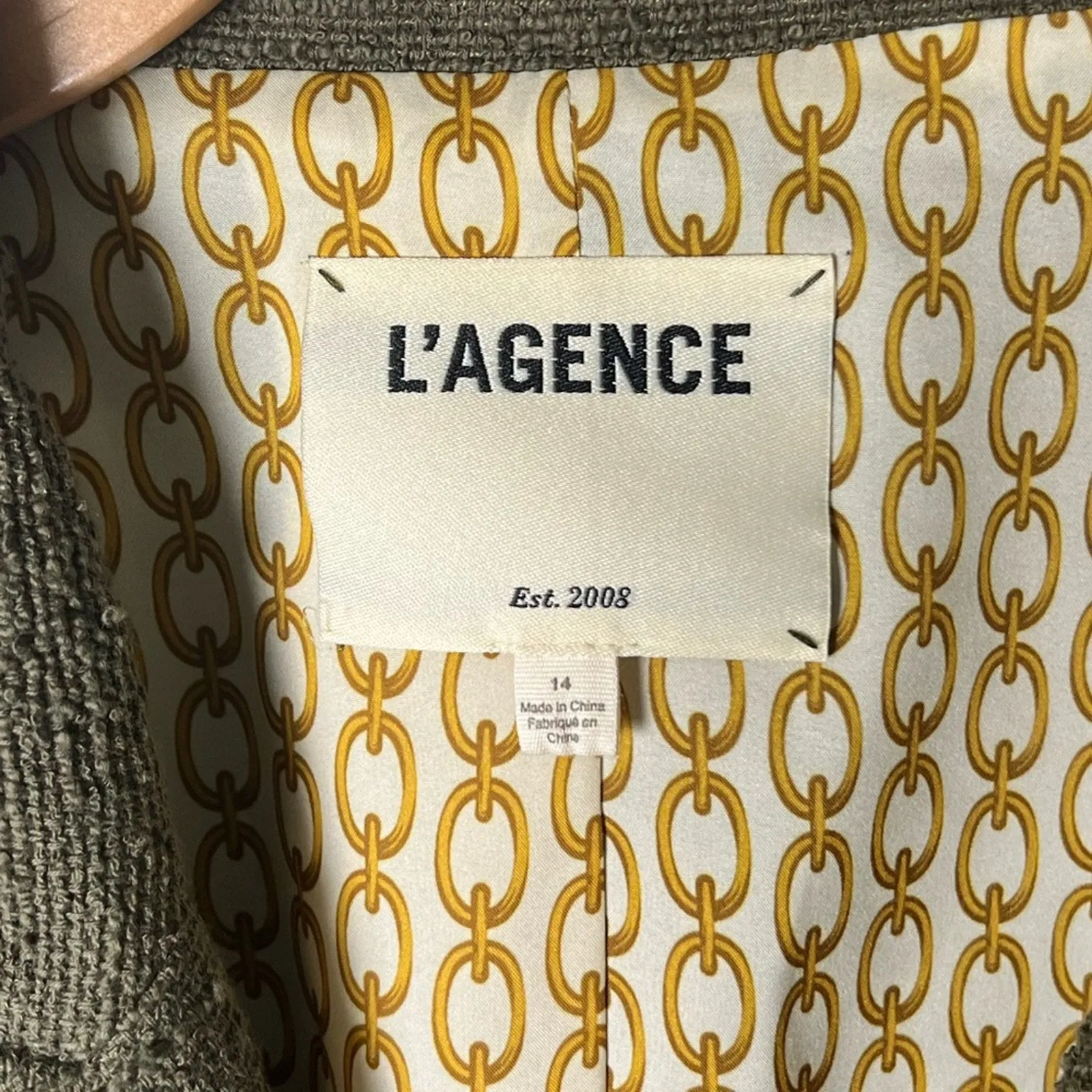 L’agence Kenzie Double Breasted Boucle Blazer in Ivy 14 - Image 9