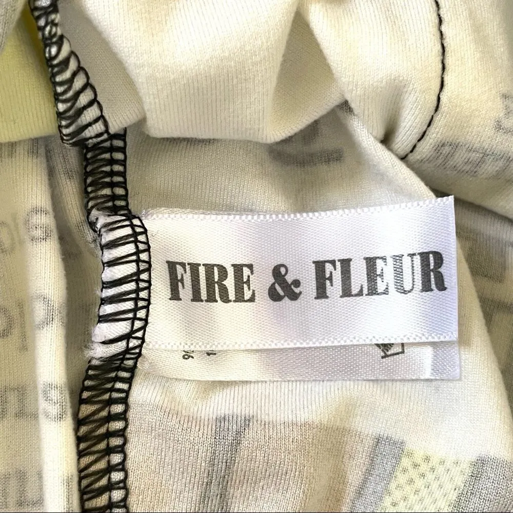 Fire and Fleur newspaper joggers Size XS - Image 10