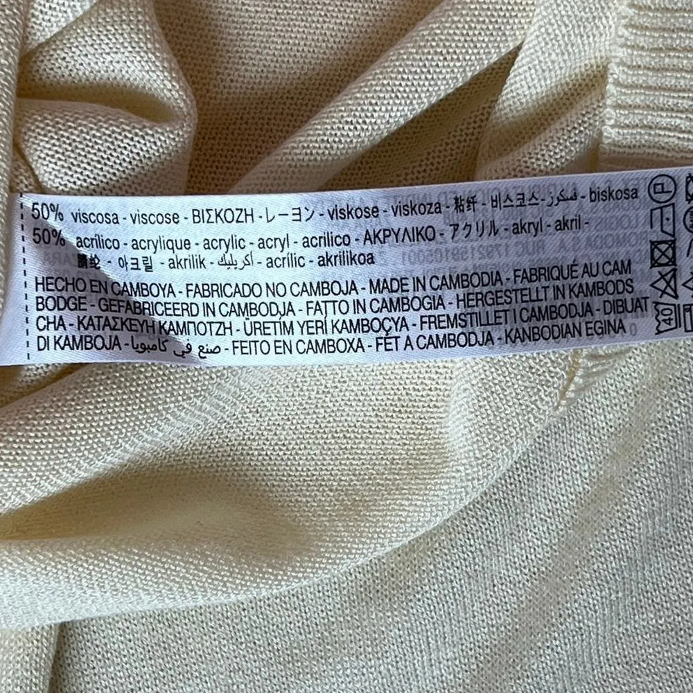 Zara cream lightweight Scoop-Neck sweater neutral casual minimalist preppy - Image 6