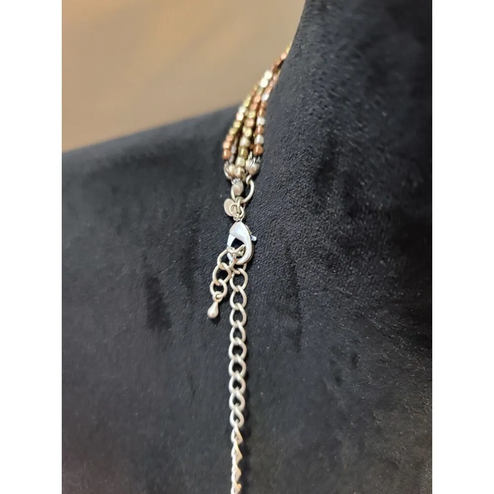 Women's Multicolor Beaded Layered Necklace With Lobster Clasp Lightweight - Image 7