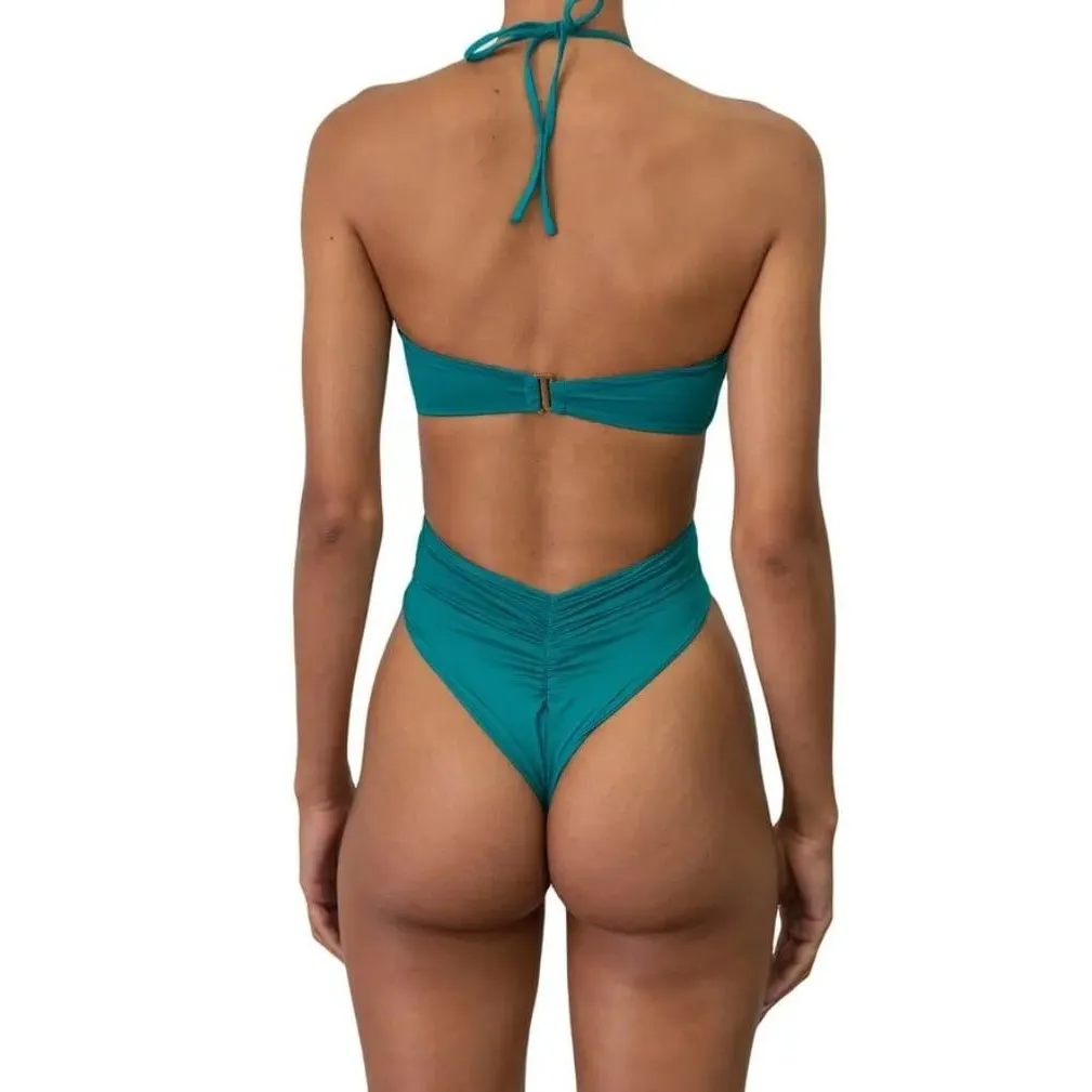 BEACH RIOT Swim Teal Cut-Out One Piece Swimsuit - XS - Image 2