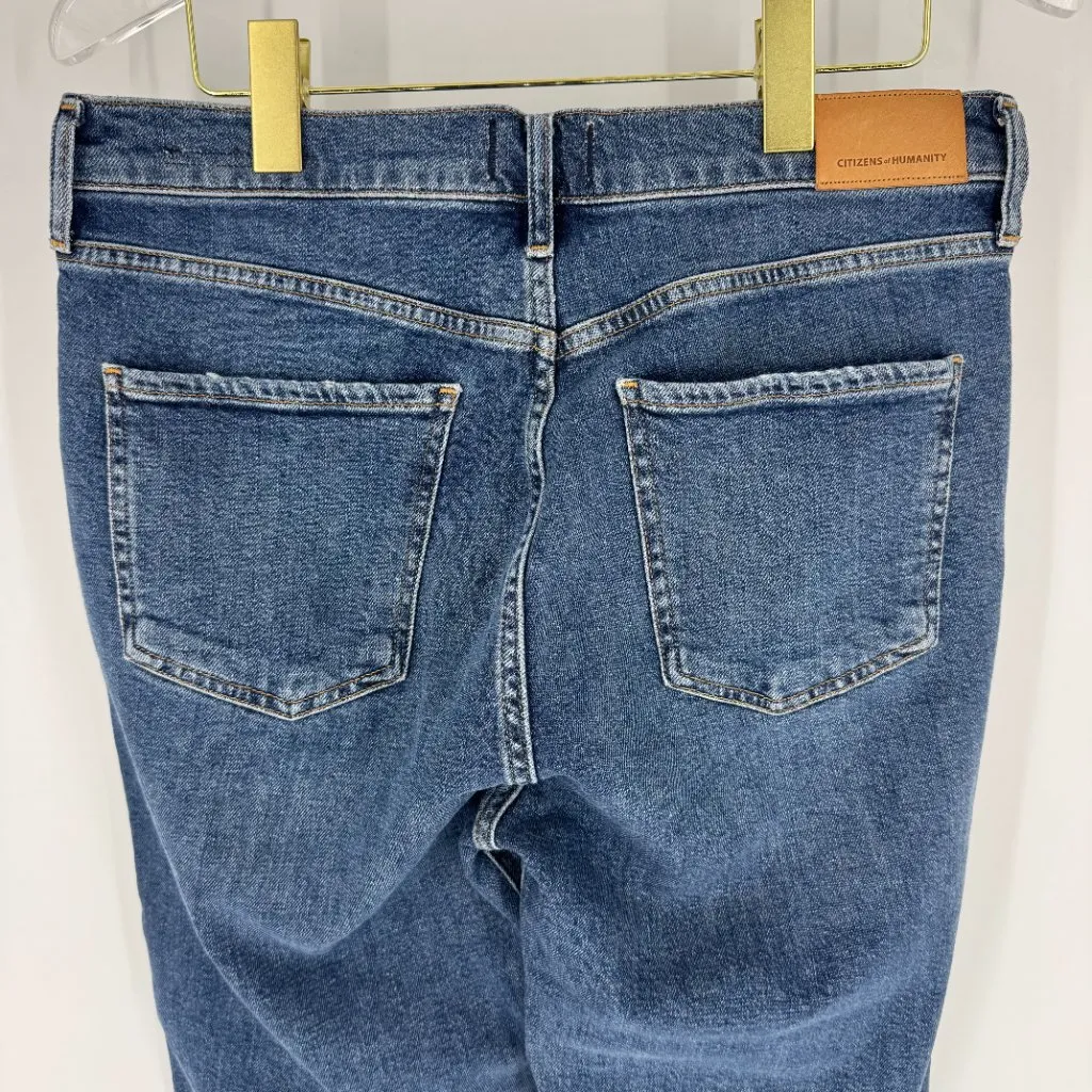 Citizens of Humanity Charlotte Button Fly High Rise Straight Leg Size 28 - Image 4