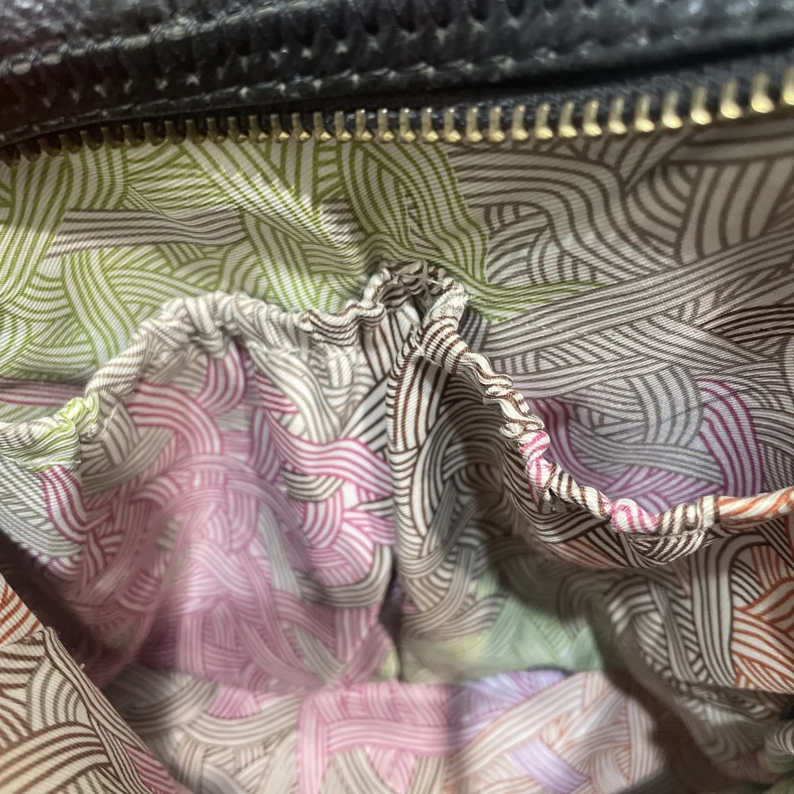 THE SAK Iris Black Pebbled Leather Adjustable Crossbody Purse Shoulder Bag - Image 7