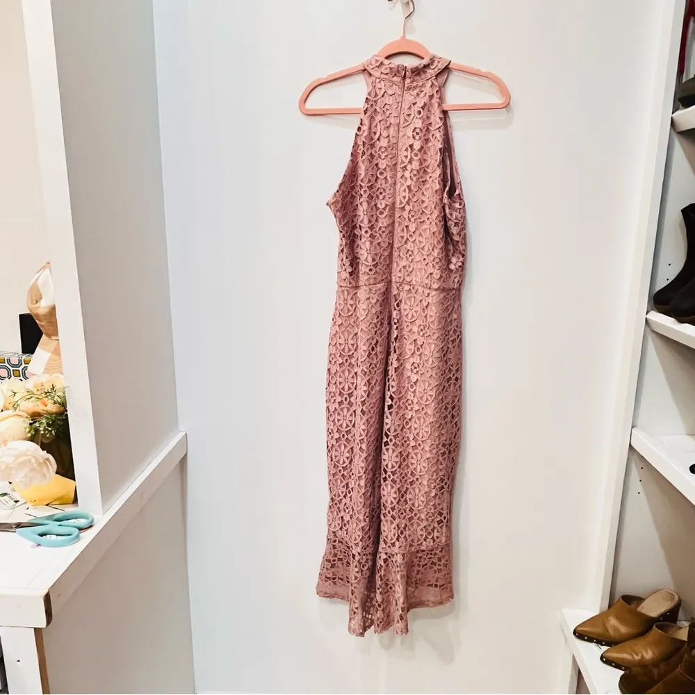 Enfocus Studio Womens Mermaid Dress Size 12 Pink Floral Lace Halter Neck… - Image 7