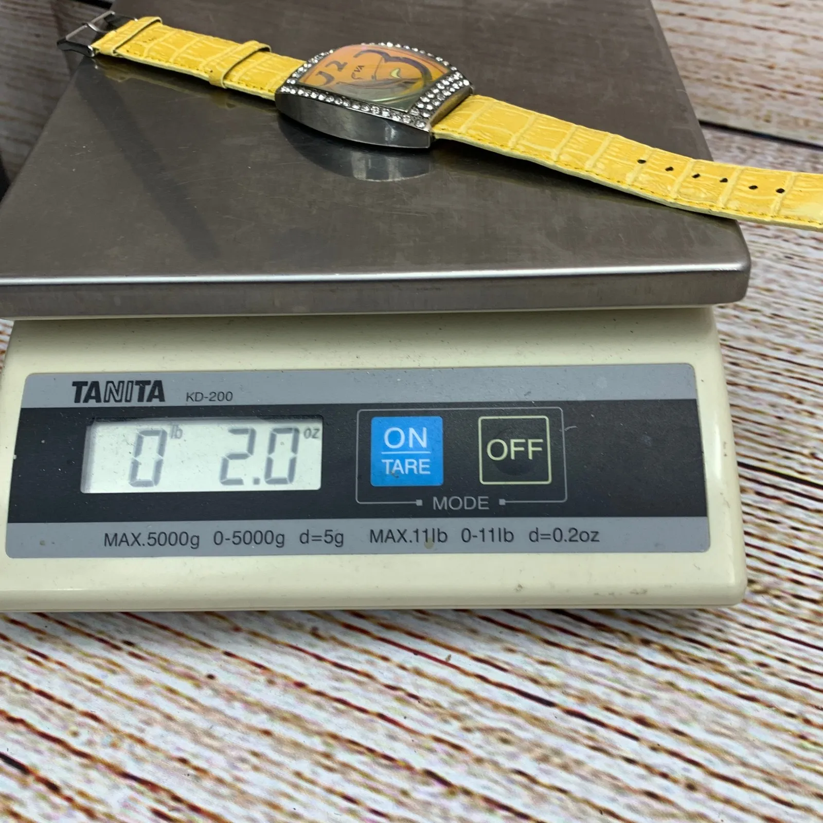 Geneva Women's‎ Rhinestone Bezel Yellow Band Quartz Wristwatch Analog 3251 - Image 9