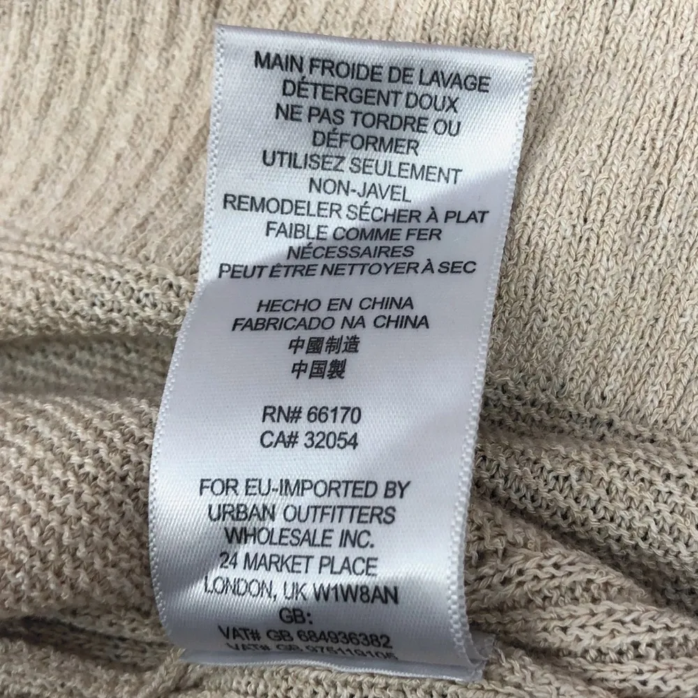 Free People Cream Criss Cross Oversized Knit Tunic Size M - Image 5