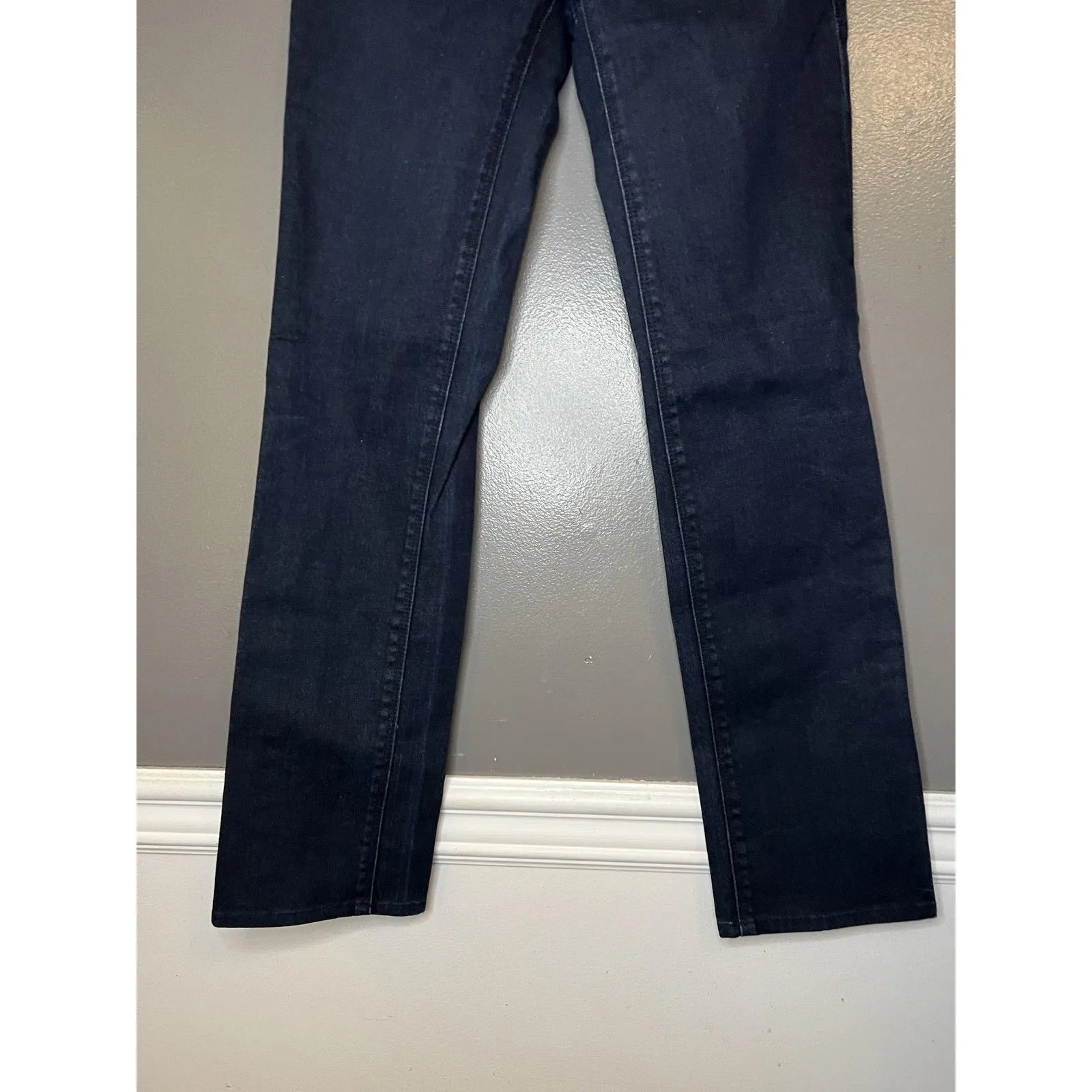 Madewell Jeans Womens 26x32 Dark Wash Rail Straight Stretch Denim Pants - Image 3