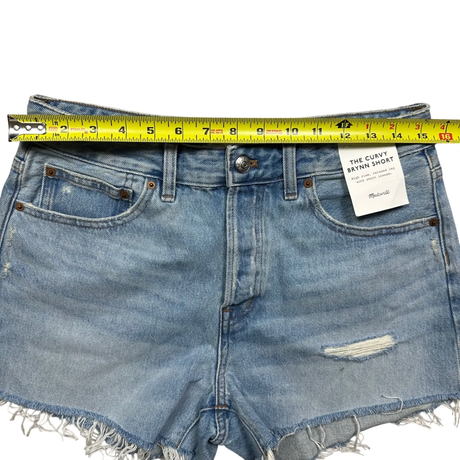NWT Madewell Women's Curvy Brynn Short Hallstead Wash Denim Size 27 Summer - Image 10