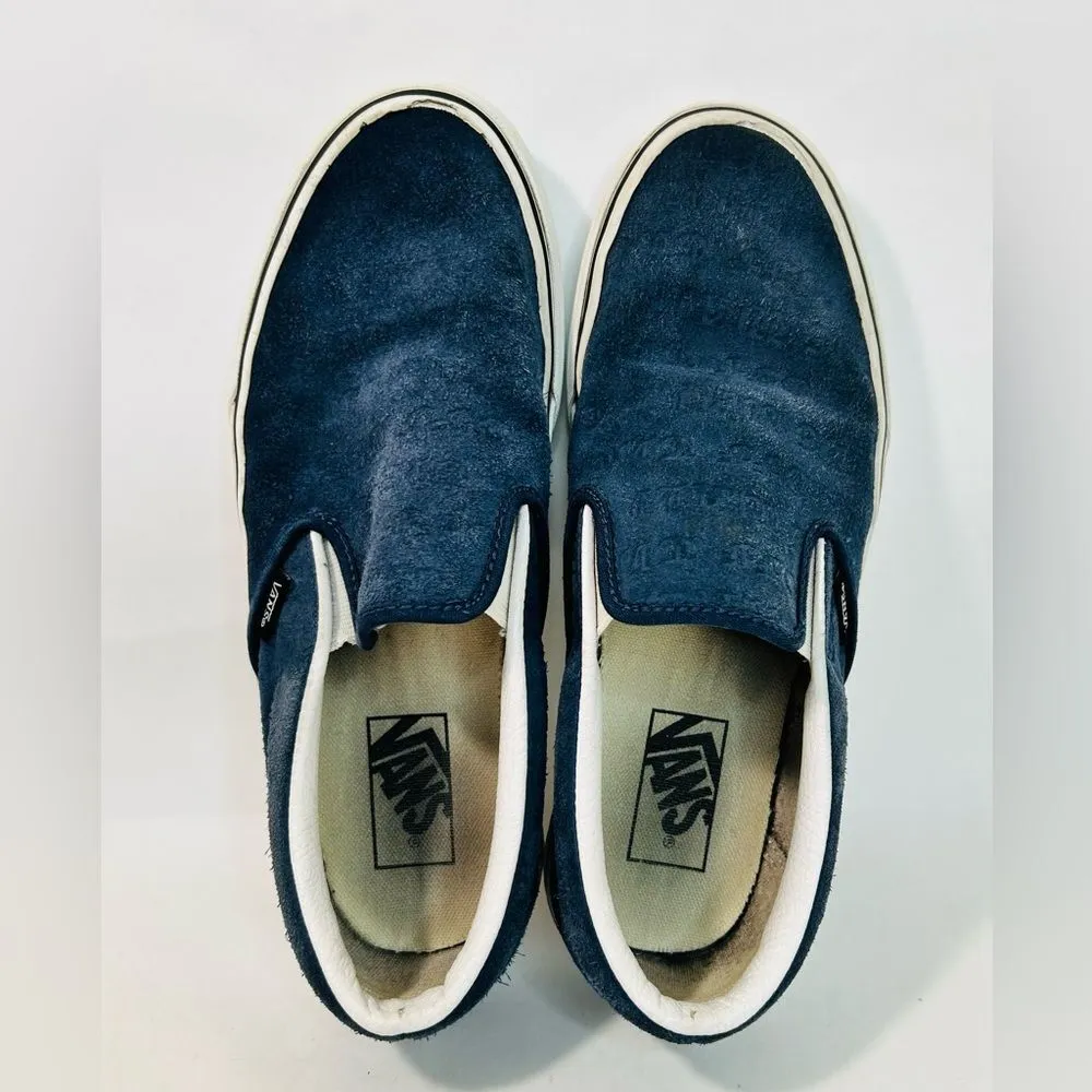 Vans Deboss OTW Classic Slip-On Shoes in  Blue Suede size 8.5 - Image 7