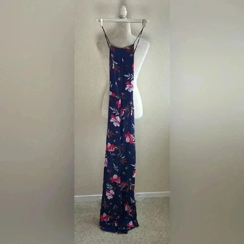 ASTR The Label cross‎ back wide leg jumpsuit navy - Image 3