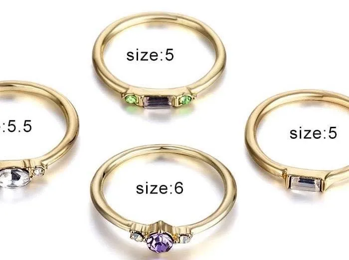 Boho Ring Set Dipped In Gold... Multiple - Image 5