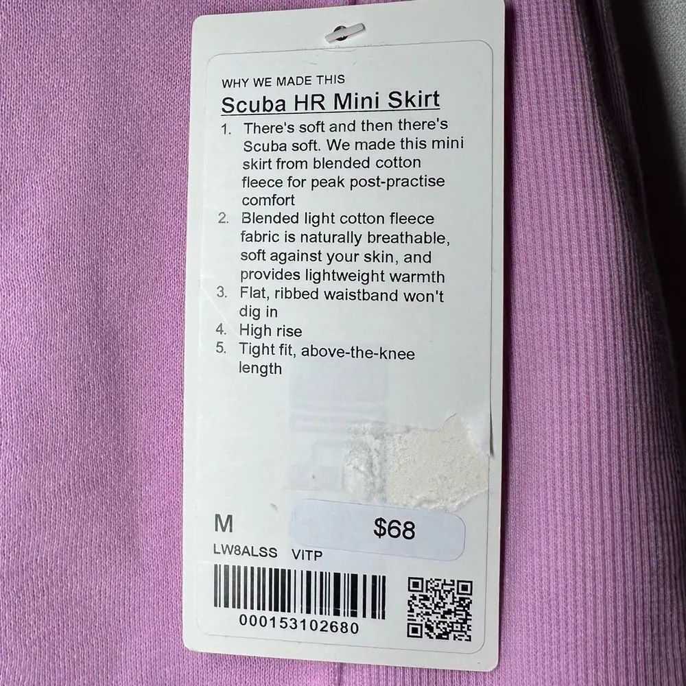 New Lululemon Scuba HR Mini Skirt Vita Pink Size M Soft Comfy Coquette Barbie - Image 6