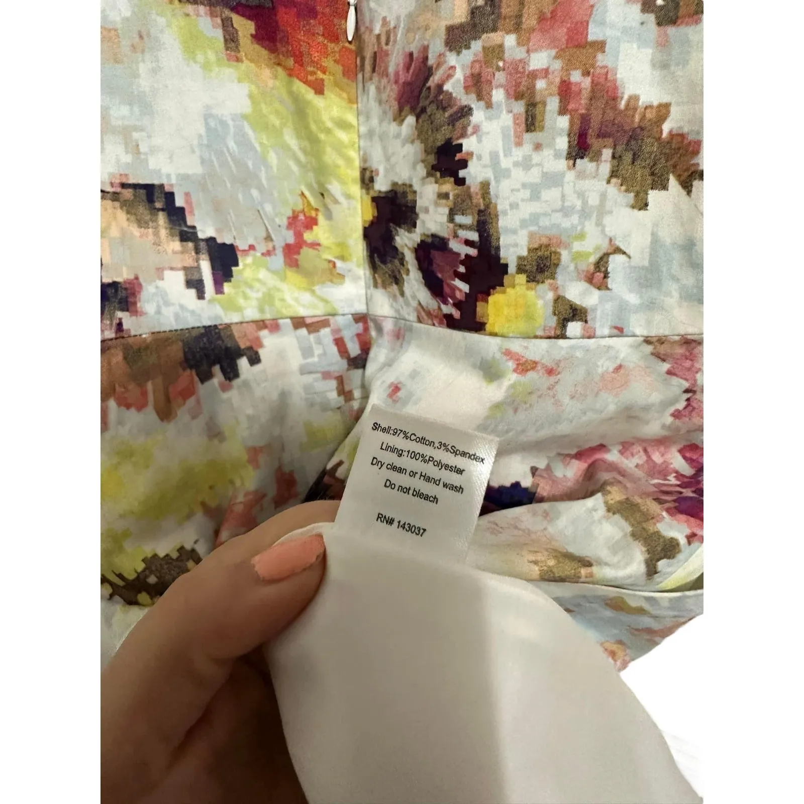 Hunter Bell New York‎ Kukka Tea A-line Dress Floral Keyhole Back Size 4 - Image 9