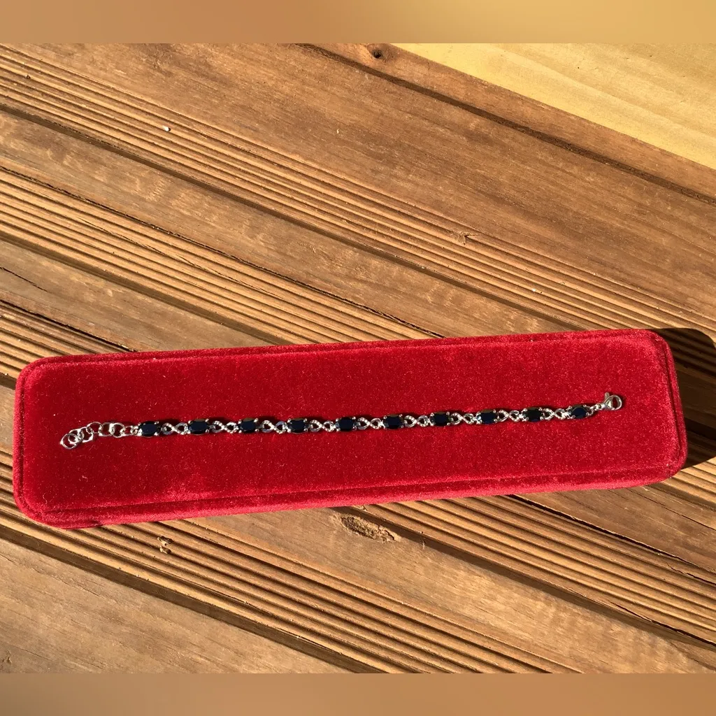 Beautiful BLACK ONYX bracelet 🌹🌹🌹 Silver - Image 4