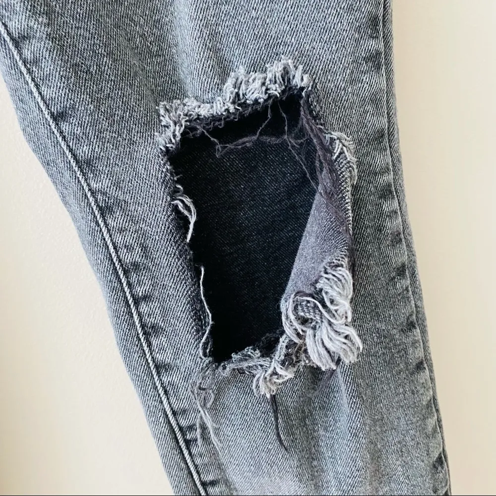 Free People Ankle Crop Denim Jeans Black Sz 29 - Image 4