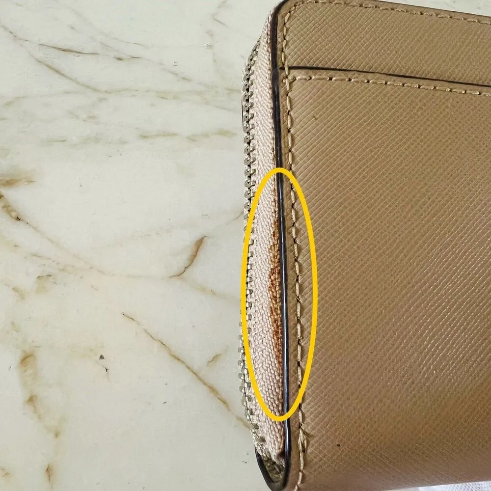 COACH Darcy Sand Bow Accordion Zip Continental Wallet - Image 5