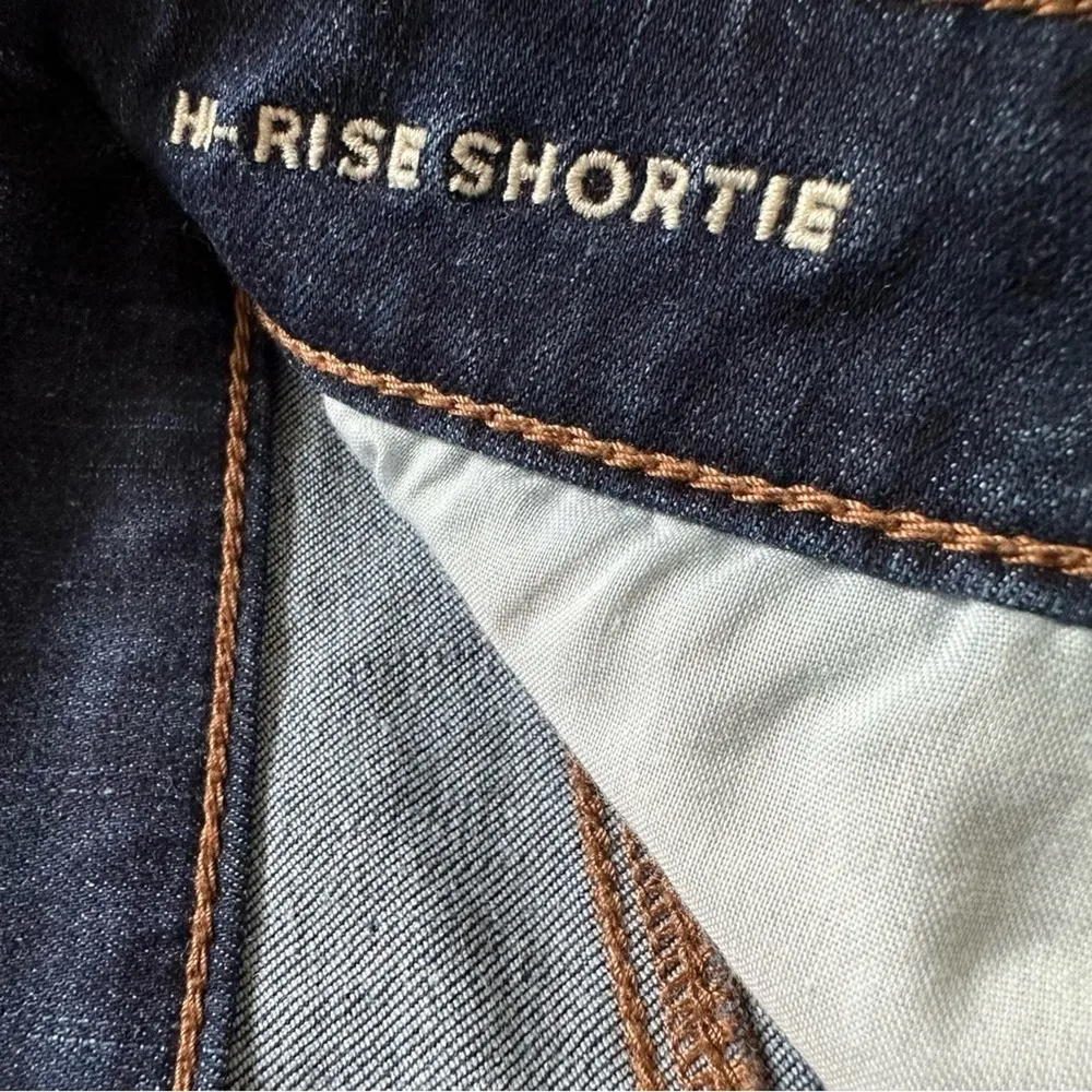 American Eagle Jean Shorts Next Level Stretch Hi Rise Shortie Distressed Size 2 - Image 3