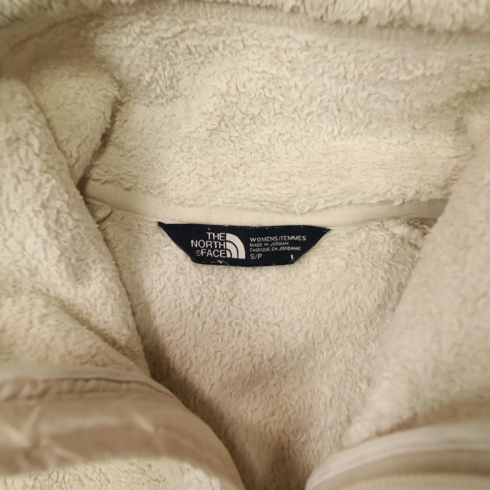 The North Face Vest Cream‎ Ivory High Pile Fleece Full Zip Women's size Small - Image 2