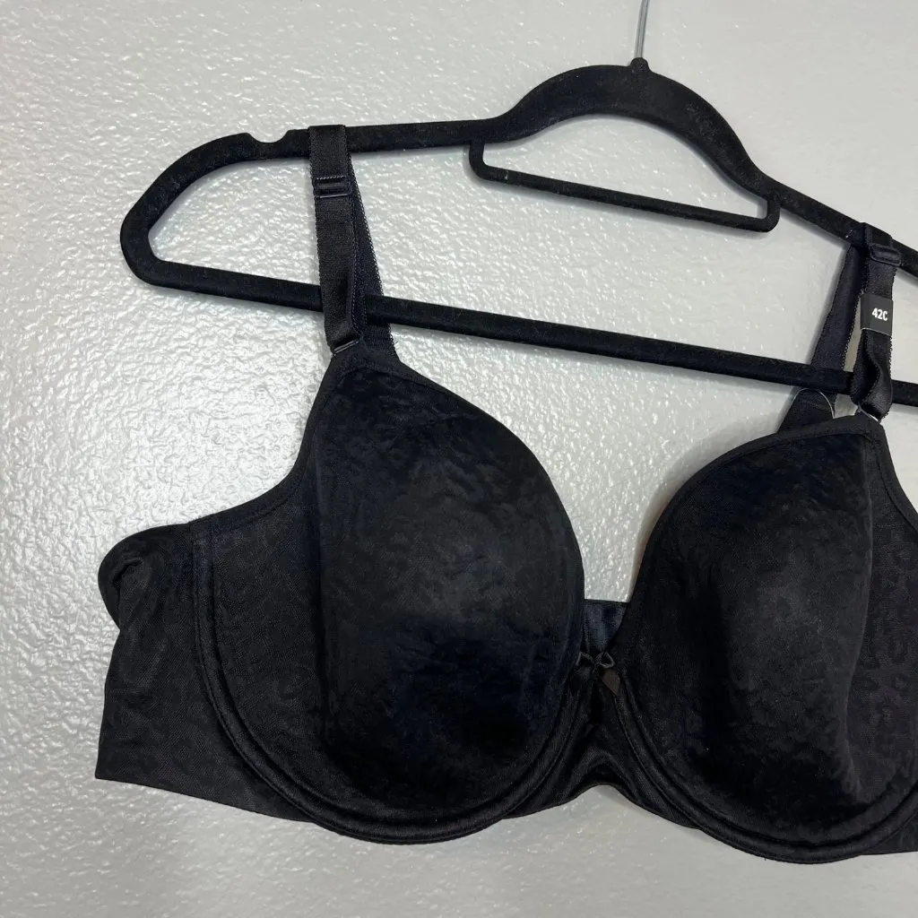 Torrid Curve Lightly Lined T-Shirt Bra Size 42C‎ Black Leopard Underwire NWT - Image 2