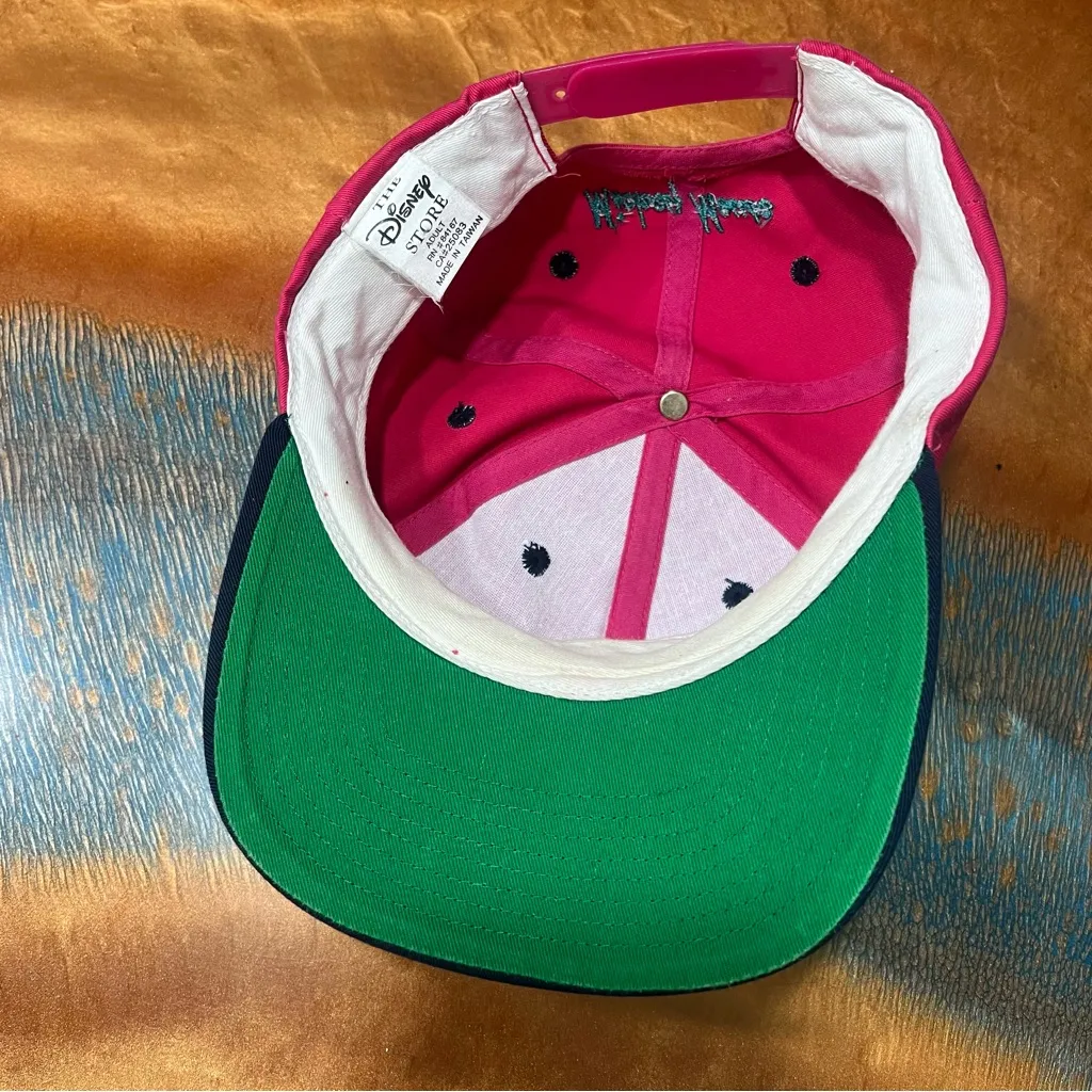 Vintage Disney Mickey Mouse Big M embroidered Adjustable Pink Blue baseball hat - Image 5