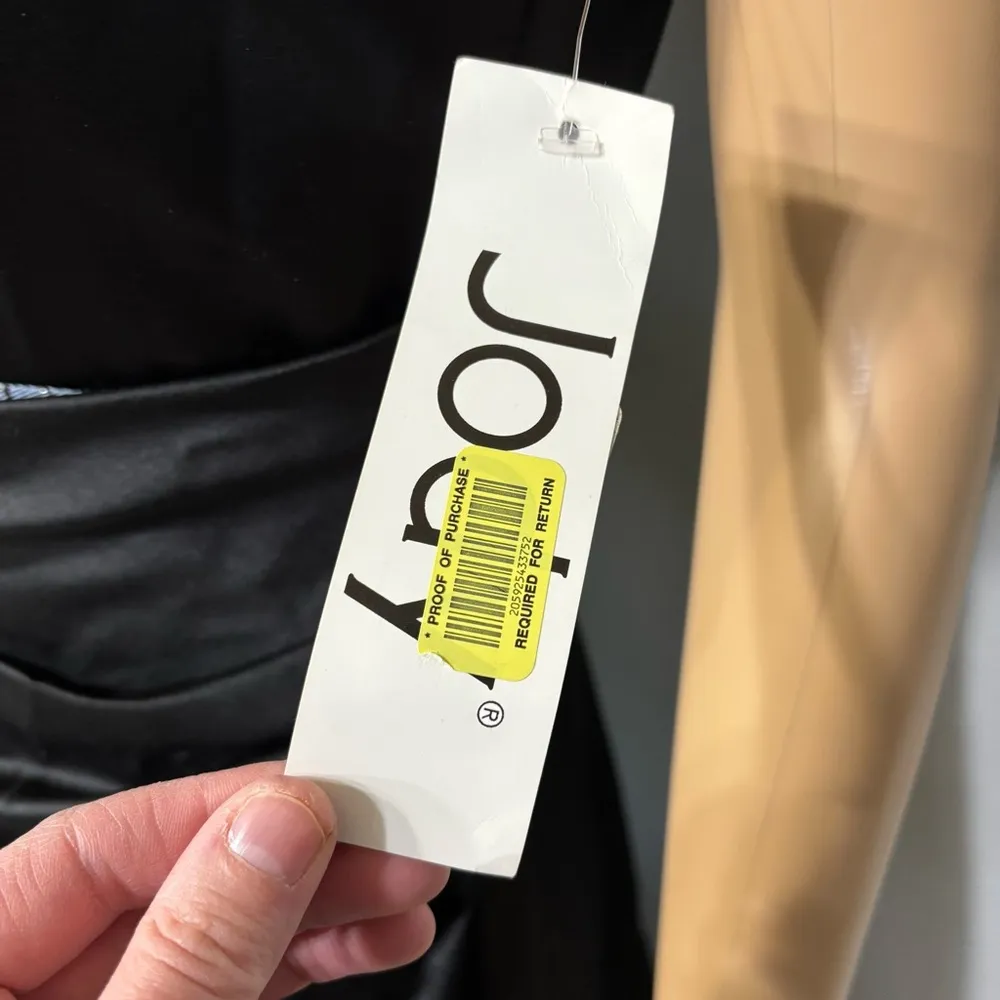 Vintage 90s Black/Light Blue Jody California Modest Prom Formal Dress Size 9 NEW - Image 4