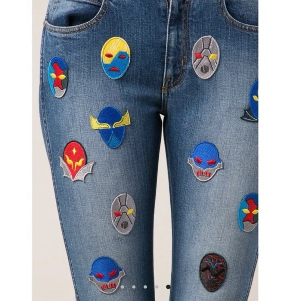 Stella McCartney Super Hero Patch Design Jeans 28 Boyfriend Fit Rare - Image 4