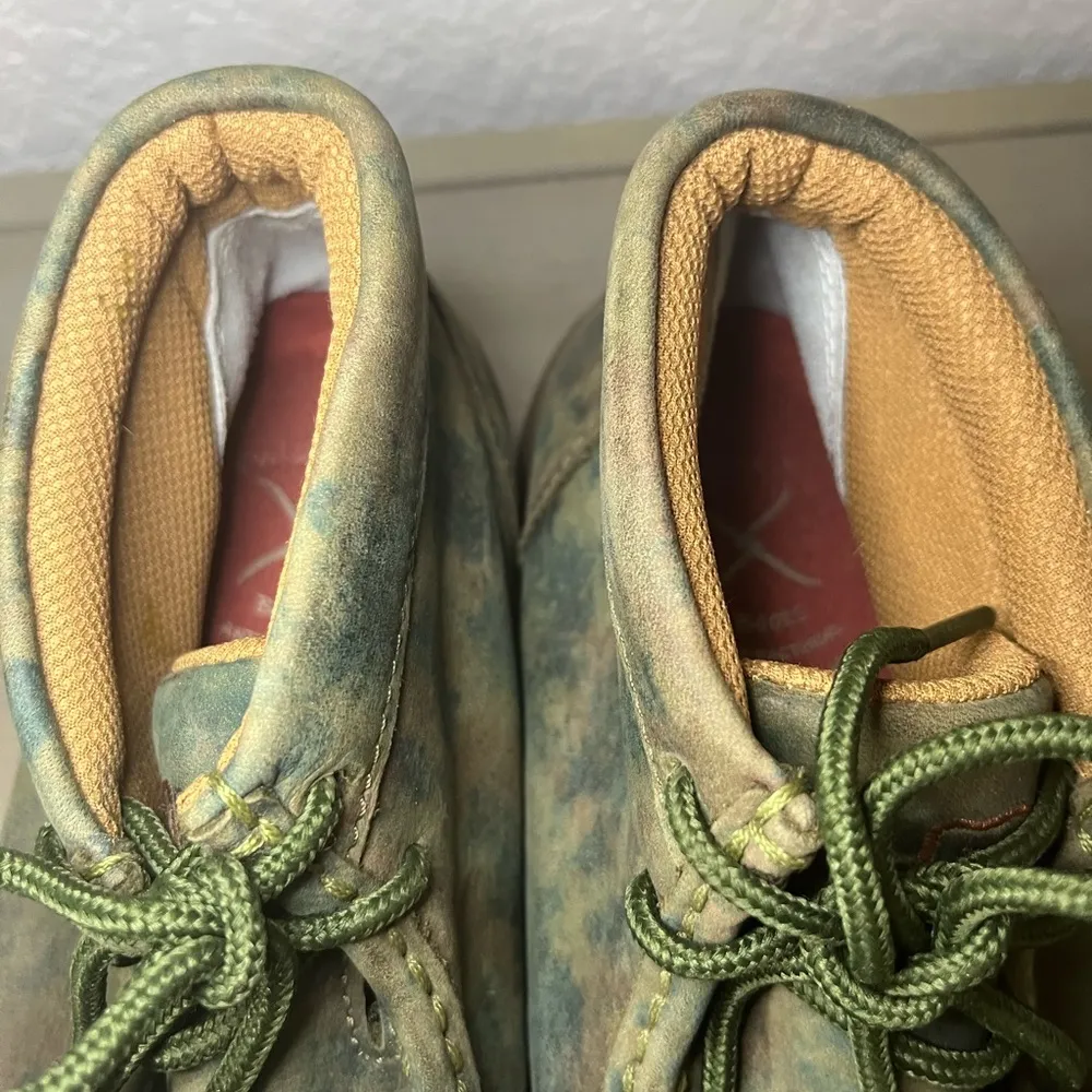 Twisted X Camo Print Leather Upper Lace Up Chukka Driving Moc WDM0014 Sz 6.5M - Image 8