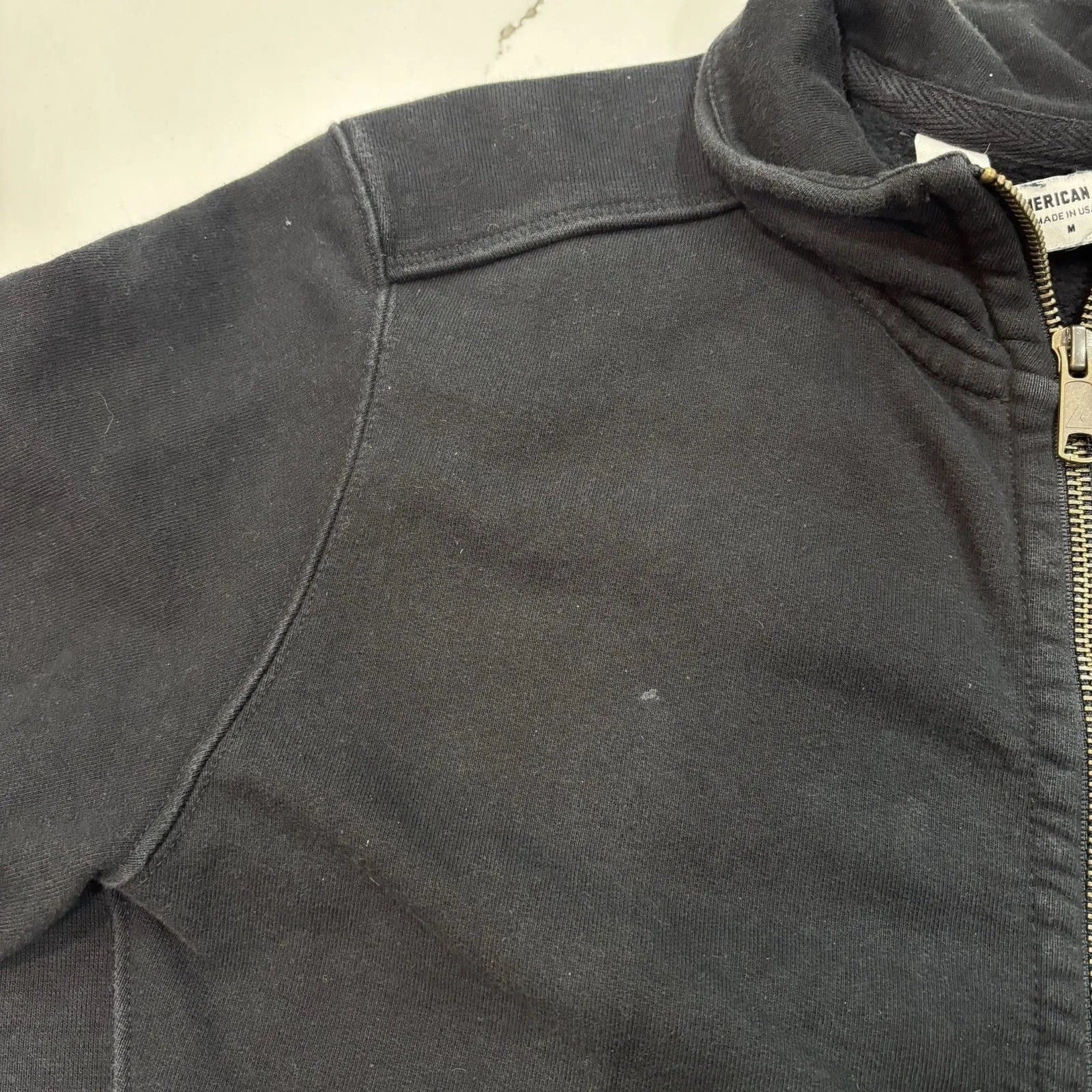 American Giant Jacket Womens Size Medium Black Zip Up Heavyweight Mock Neck - Image 6