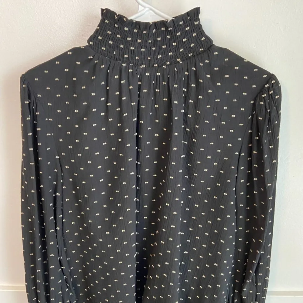 Staccato Black & White Turtleneck Long Sleeve Blouse - Image 5