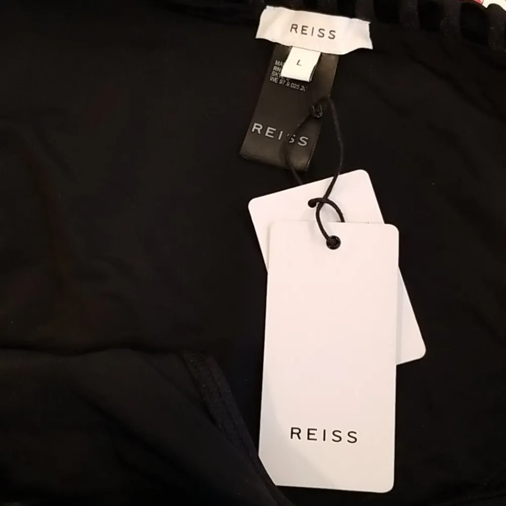 💕REISS💕 Skye B Woven Edge Bikini Bottoms ~ Black (L) - Image 8