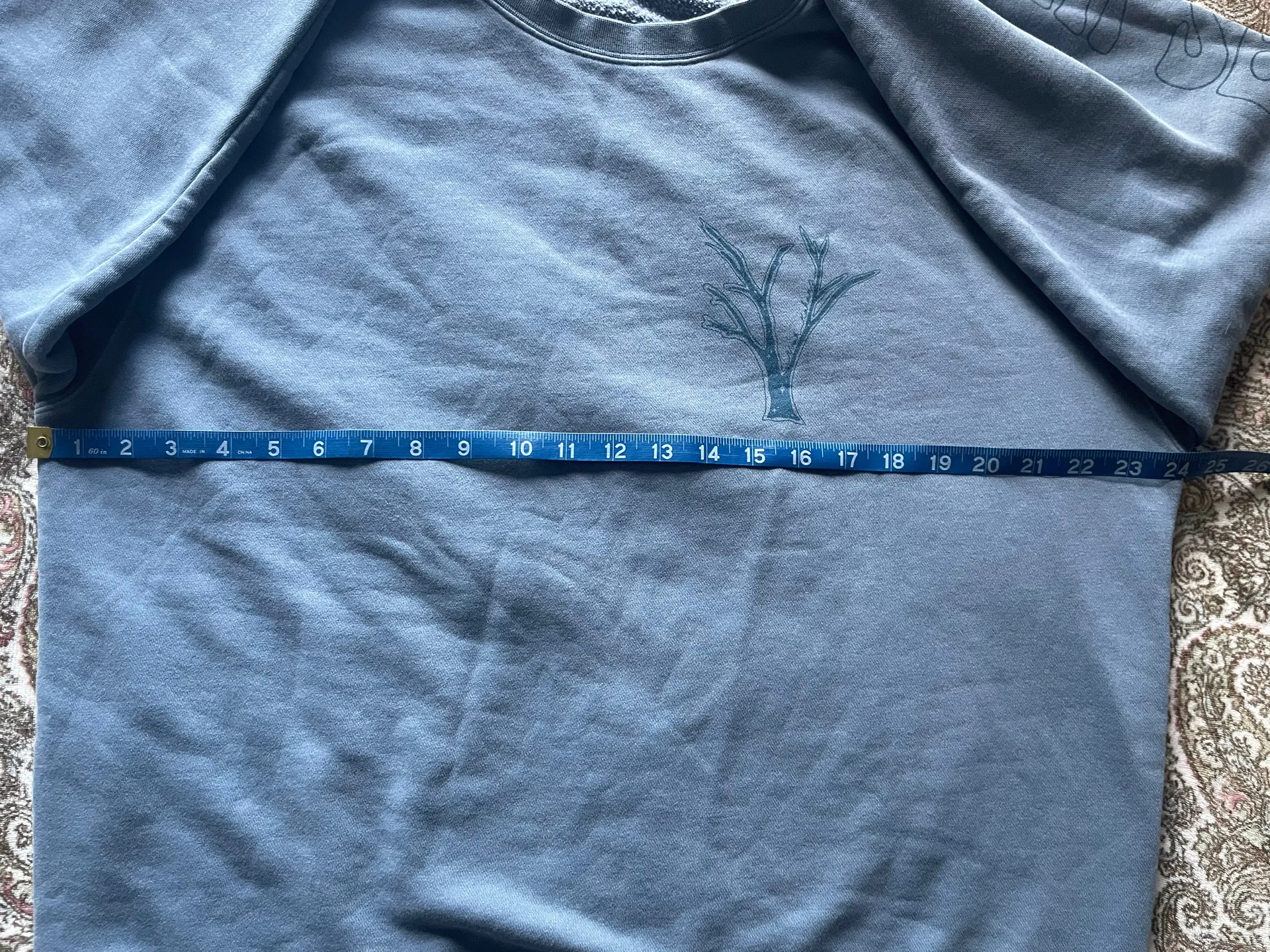 Noah Kahan Tour Sweatshirt Blue Size L - Image 5