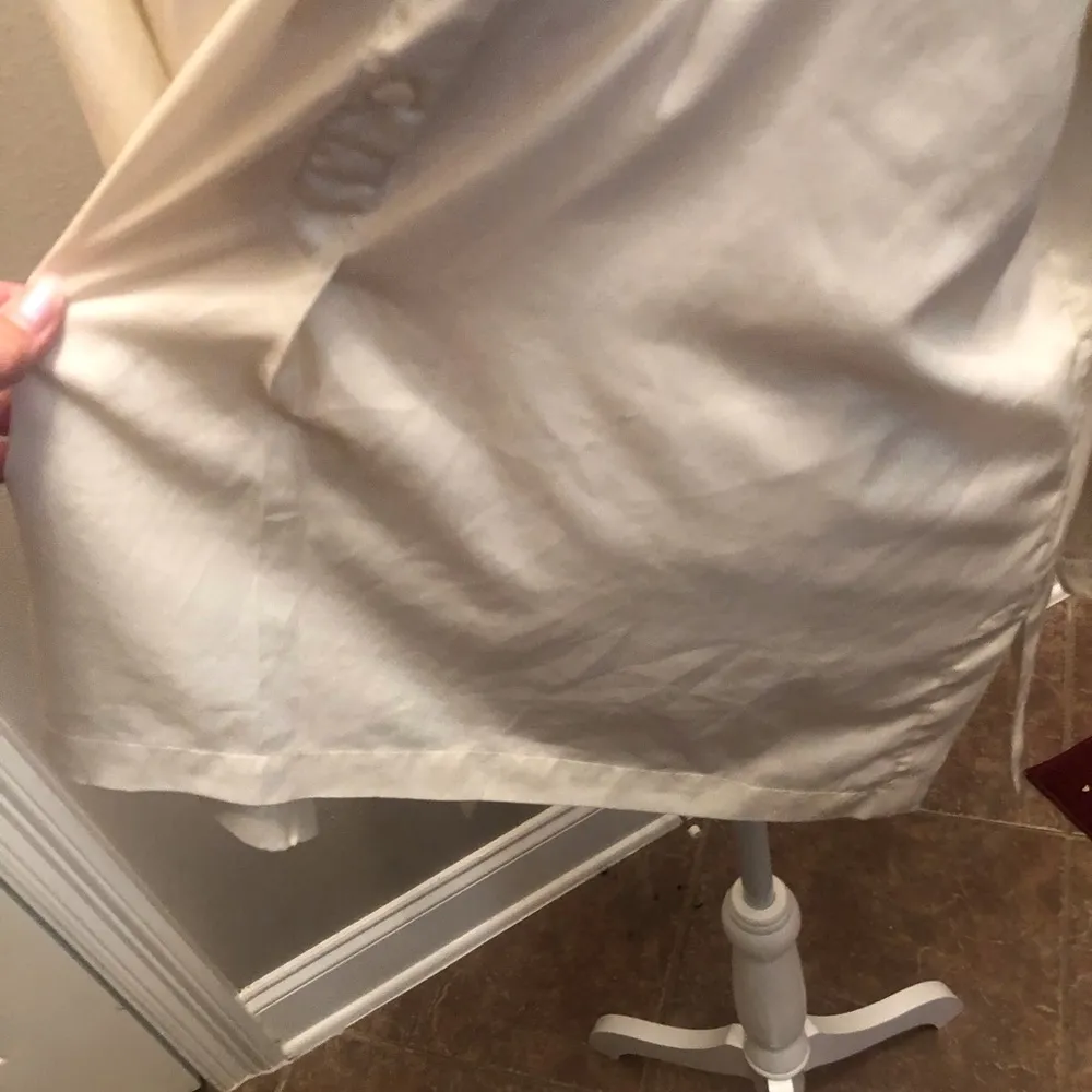 Vintage Candlelight Ivory High Neck Blouse from FML Sport Made in Hong Kong Size M - Image 8