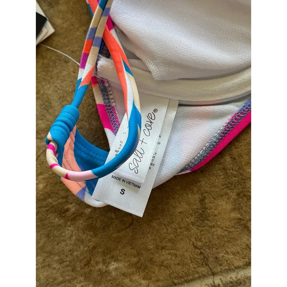 Salt + Cove Underwire Printed Bikini Swim Top Size Small - Image 9