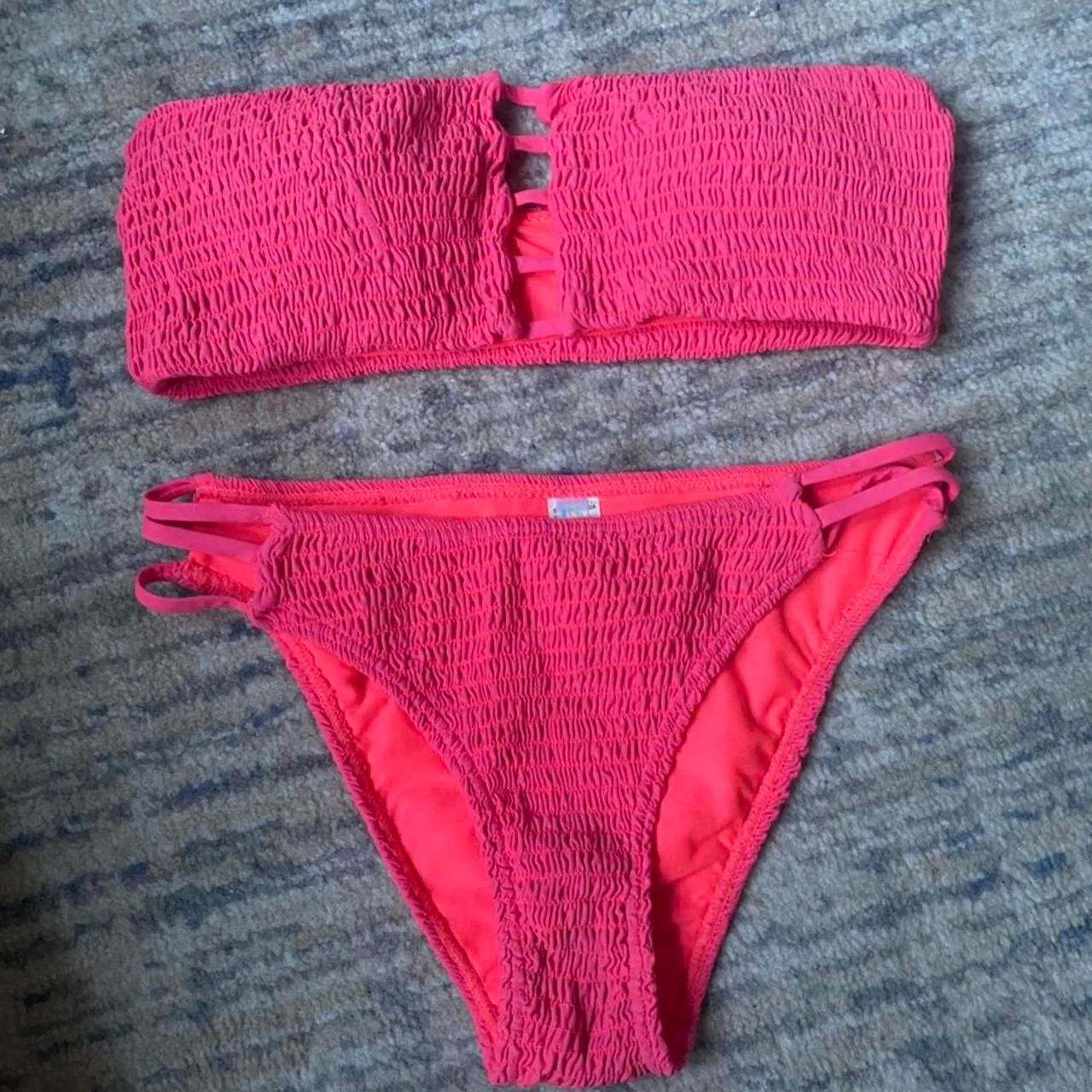 Pink Strapless Bikini Size M - Image 2